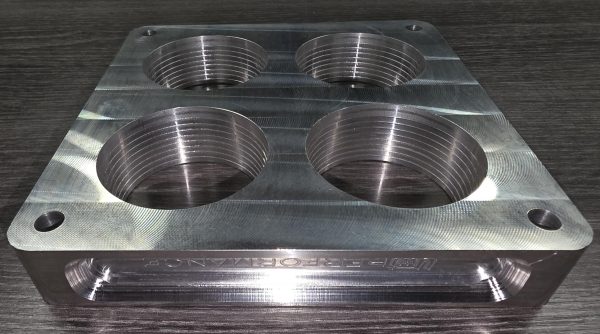 1" Tapered Carb Spacer 4500 Flange w/ 2.00" Throttle Blades